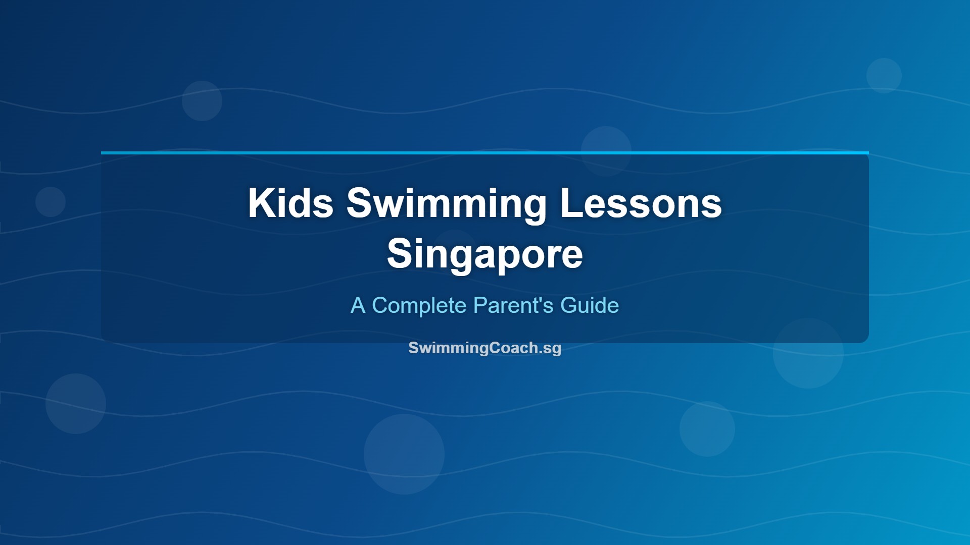 Kids swimming lessons Singapore – certified coaches for children