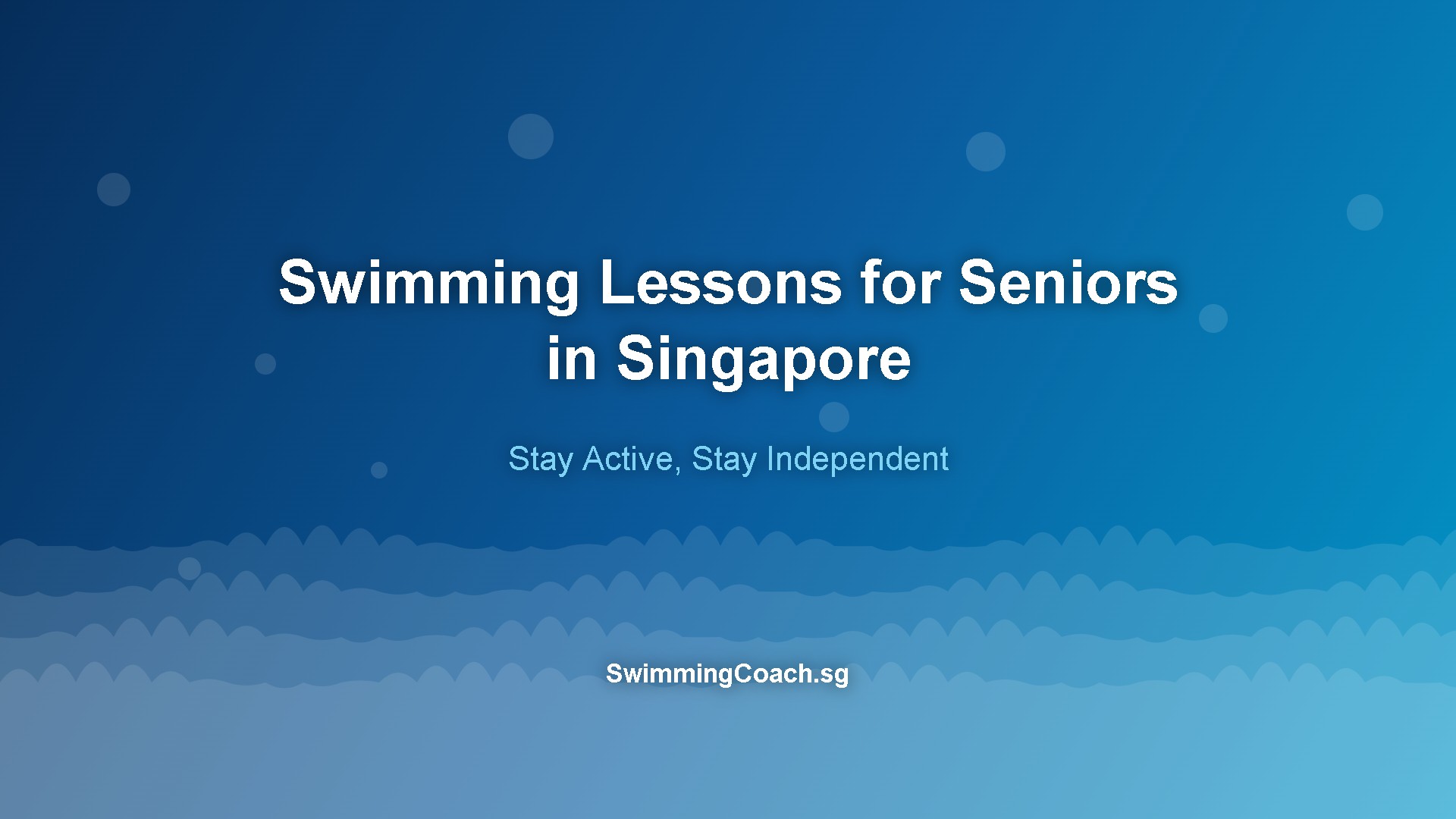 Swimming lessons for seniors Singapore low-impact exercise